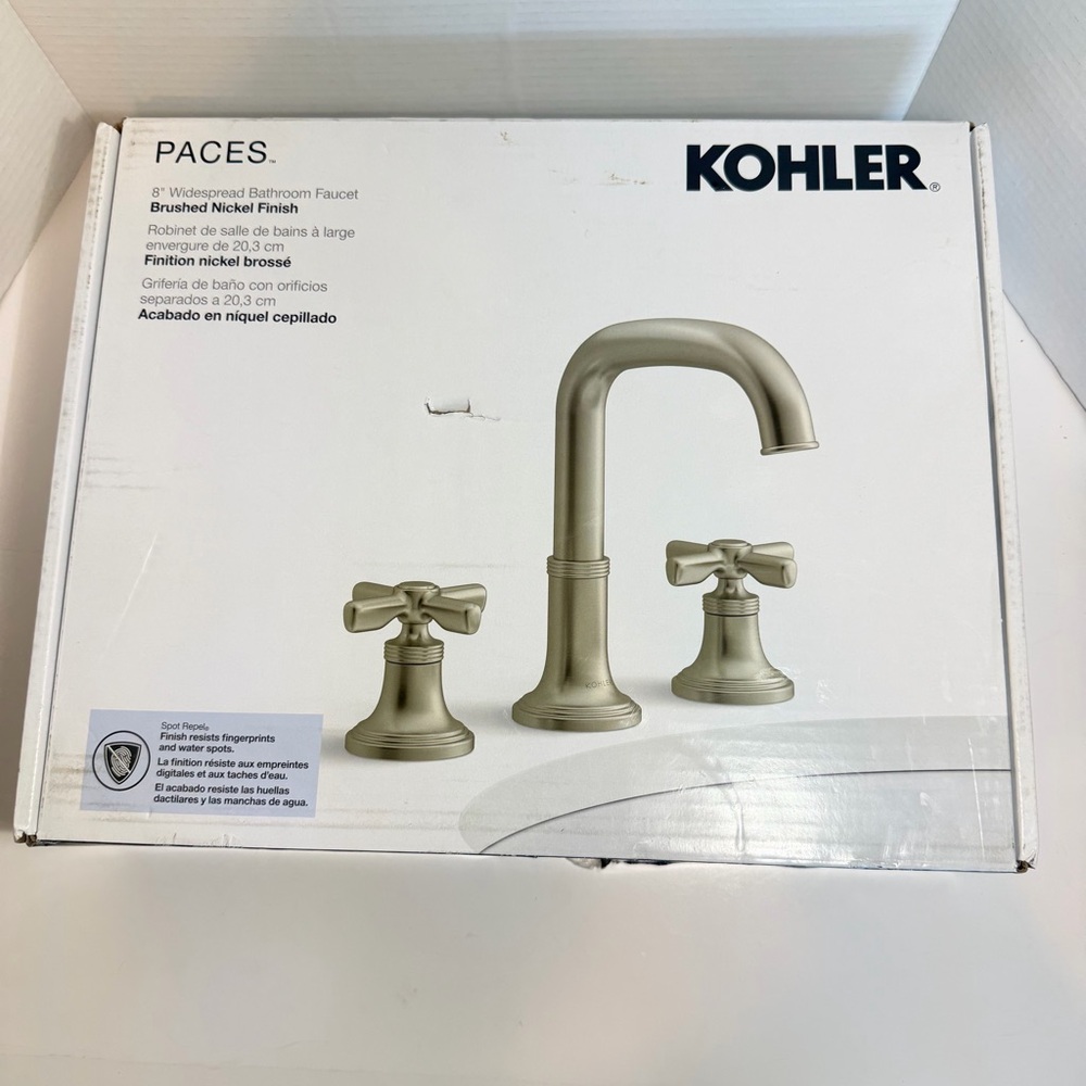 Kohler Paces 8 in. Widespread Double Handle Bathroom Faucet with Cross Handles